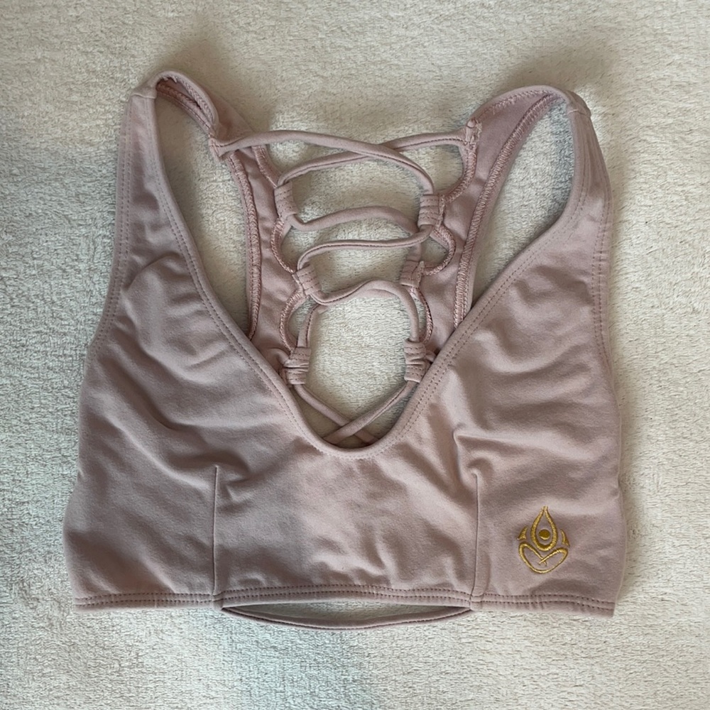 Pink sports bra